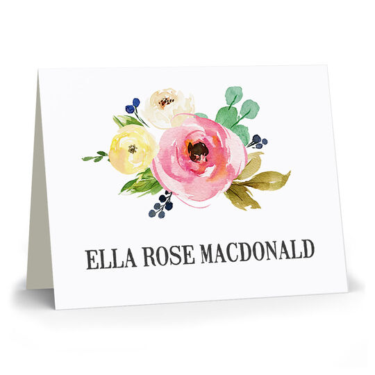 Rose Bunch Folded Note Cards